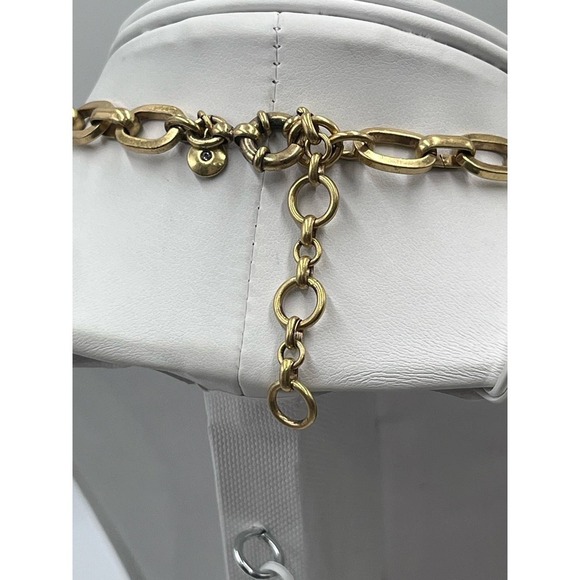 J. Crew Vintage 3 Dimensional Wood Rose Pretty in Pink Floral Collar Necklace - Picture 9 of 15